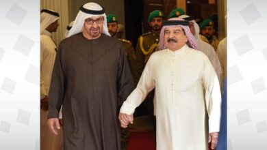جلالة الملك المعظم في مقدمة مودعي سمو رئيس دولة الإمارات العربية المتحدة لدى مغادرته البلاد